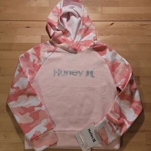 Hurley Kids Hoodie in Pink and White Camo